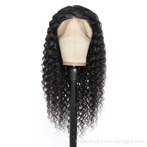 Dropshipping 32 Inch Malaysian Deep Wave Humain Hair 4X4 Lace Front Lacefront Wigs In Dubai